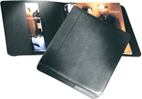 1 1/2" Three-Ring Leather Binders